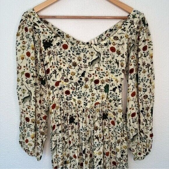 Samantha Pleet Floral Dress - Cream and Multicolor - Picture 3 of 16